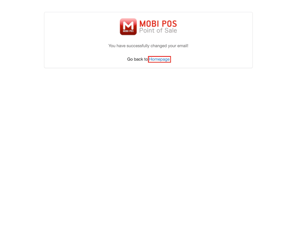 mobi-pos new email change password success message