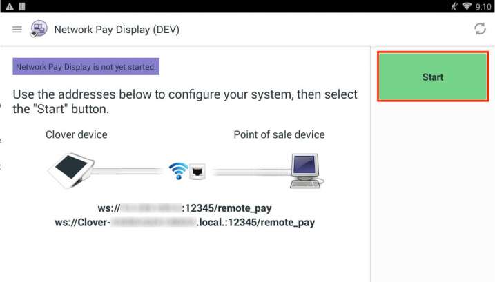clover terminal network pay display home page