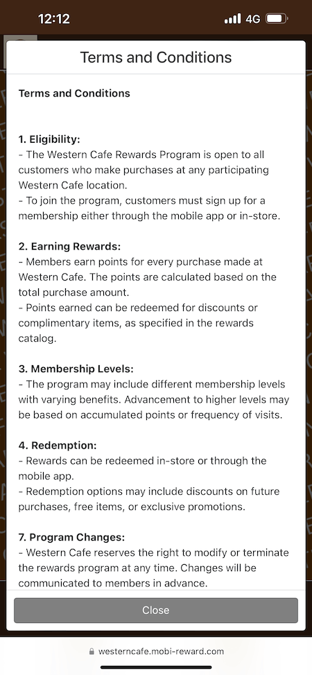 mobi-pos reward terms and conditions