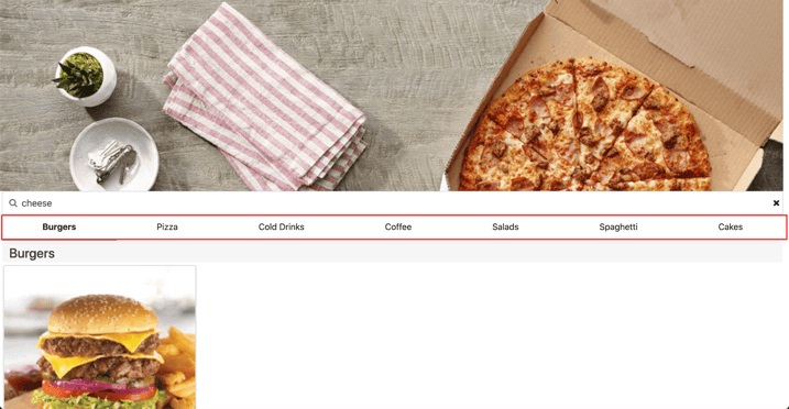 pos online ordering category horizontal