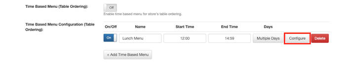pos online ordering menu settings