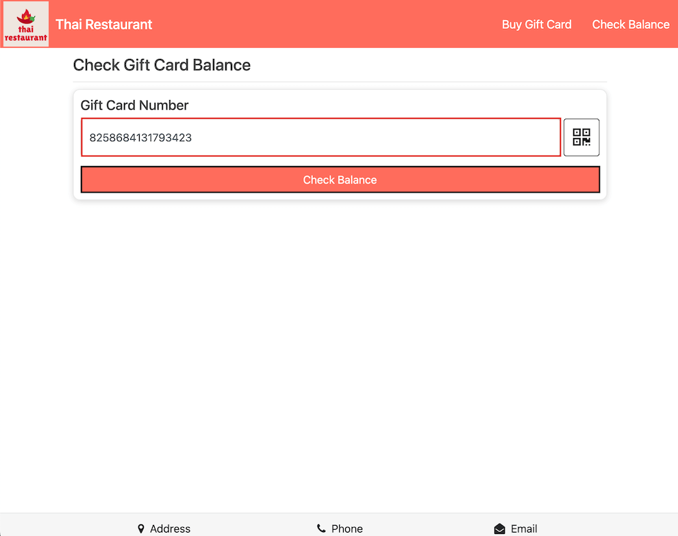 mobipos giftcard store check balance by entering gift card number 