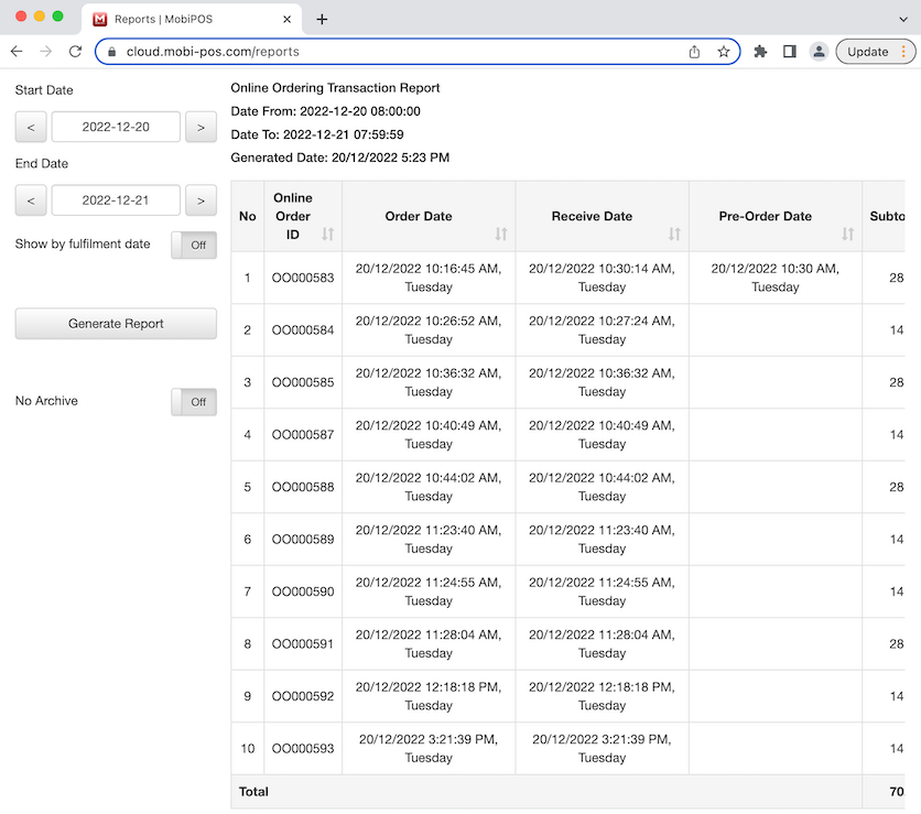 mobipos transaction deleted reports