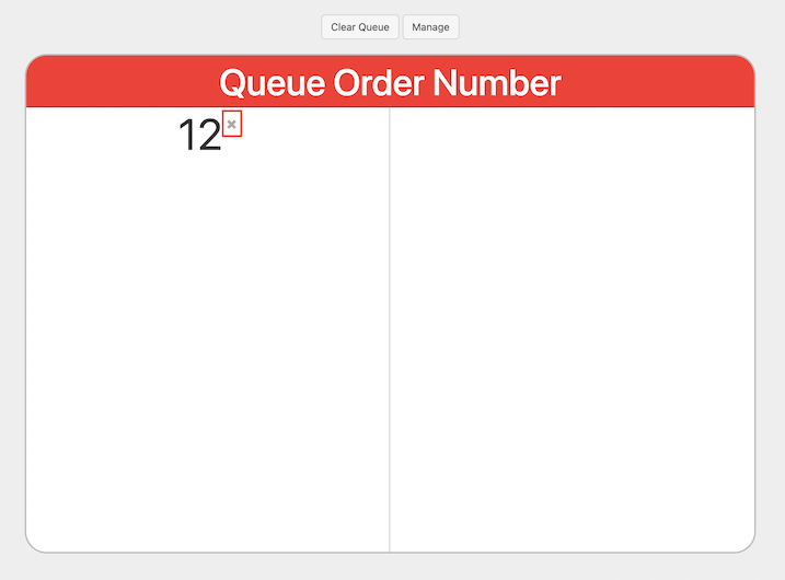mobipos queue caller on web delete number
