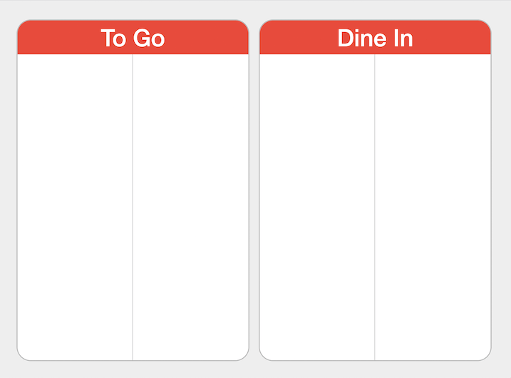 mobipos queue display by to go and dine in