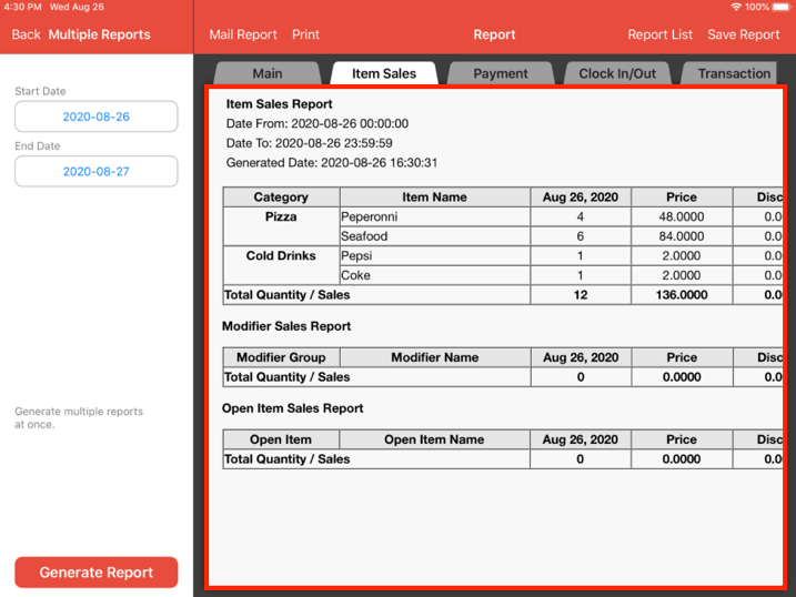 updated report multiple reports