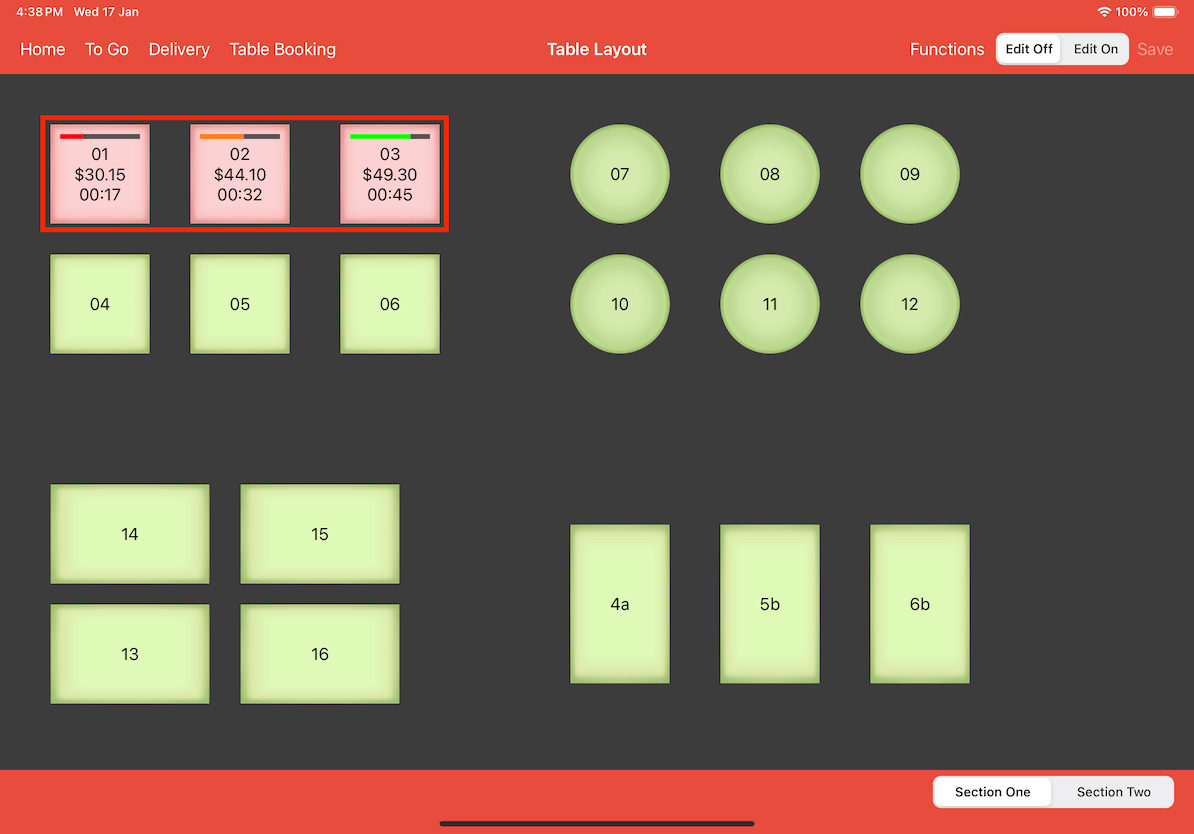 mobi-post example visualisation of turnover table layout