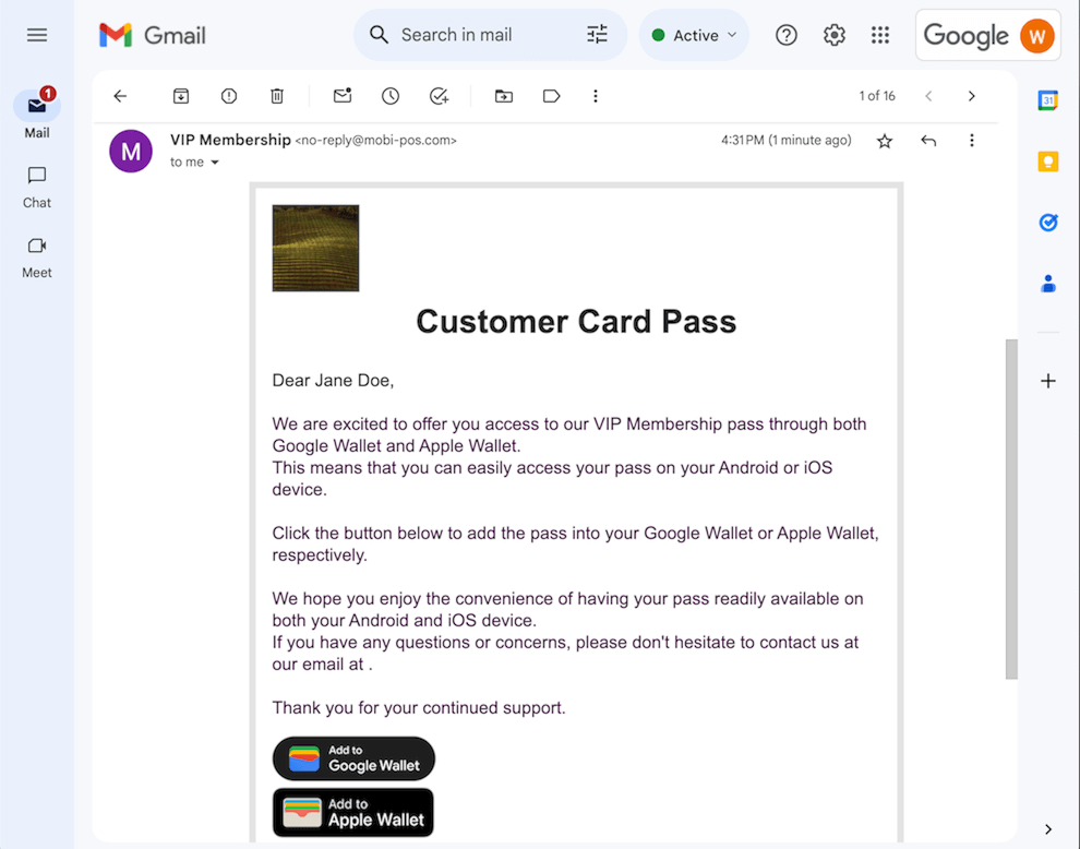 mobipos old customer email receive pass